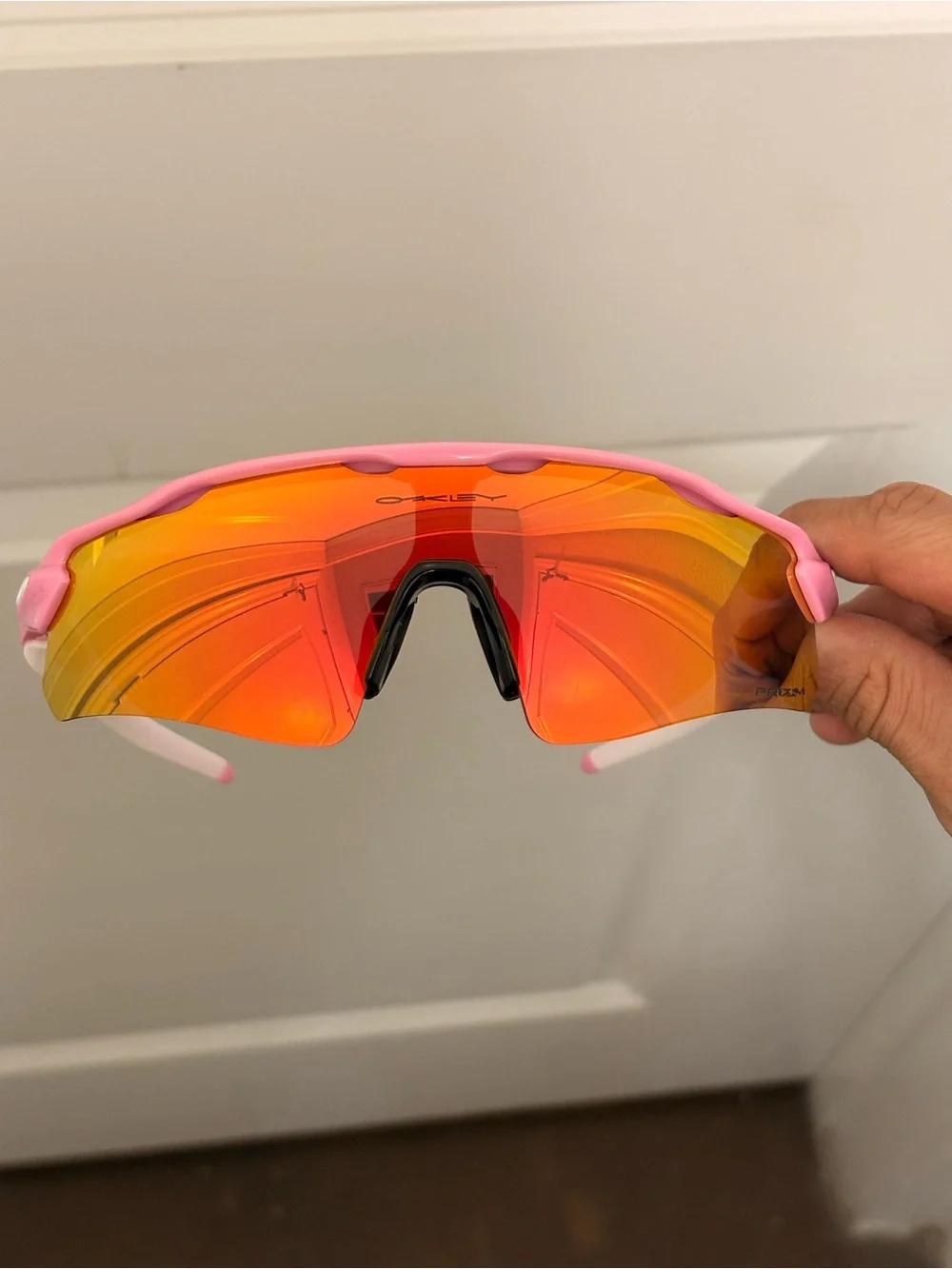 Pink oakley Radar ev Prizm lens